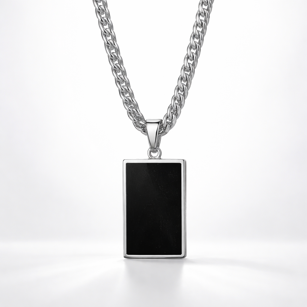 Midnight Dog-Tag Necklace - Midnight Eclipse