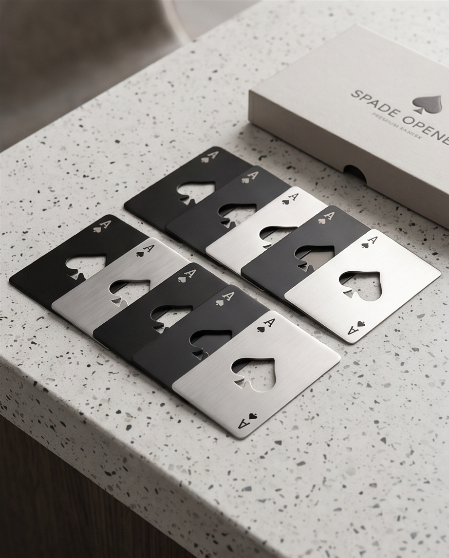 Midnight Spade - Premium Stainless Steel Bottle Opener - Midnight Eclipse