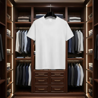 Pure White Essential Tee - Midnight Eclipse