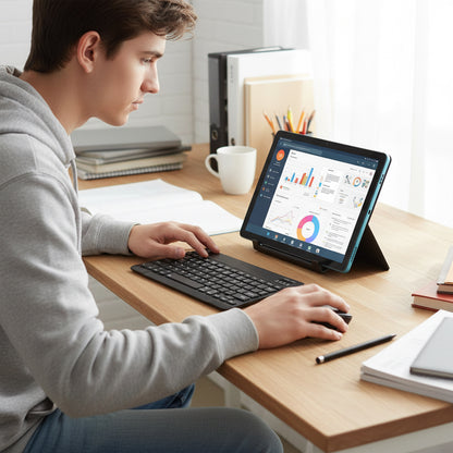 Midnight Eclipse 10.1" Android Tablet Budle