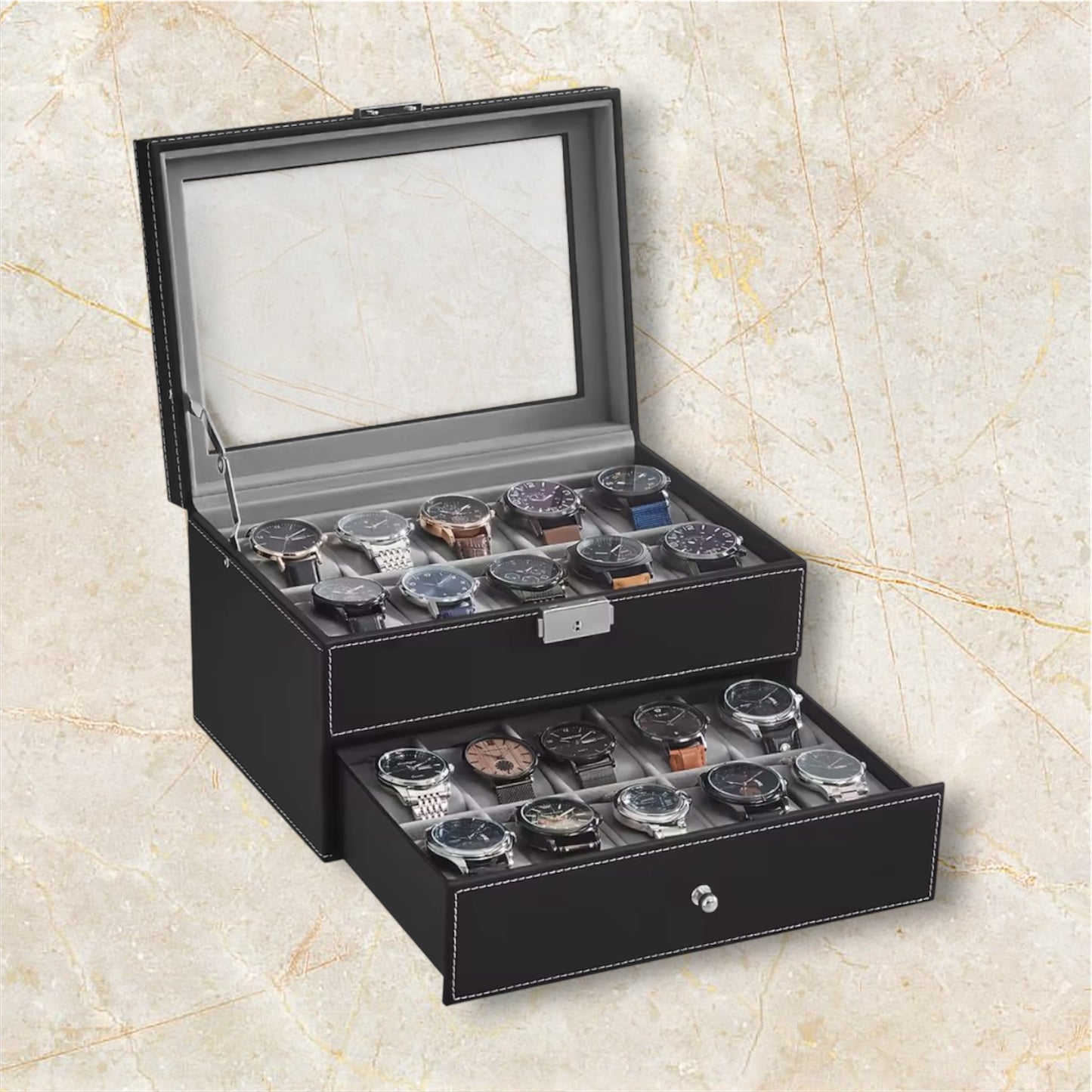 Midnight Vault-Premium Watch Storage Case