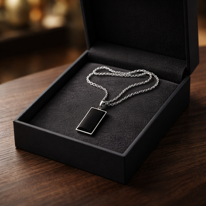 Midnight Dog-Tag Necklace - Midnight Eclipse