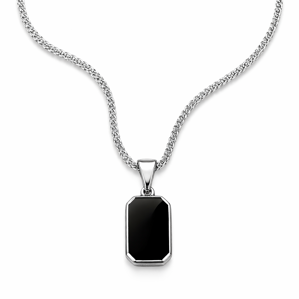 Midnight Dog-Tag Necklace - Midnight Eclipse