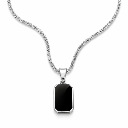 Midnight Dog-Tag Necklace - Midnight Eclipse