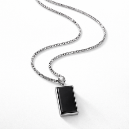Midnight Dog-Tag Necklace - Midnight Eclipse