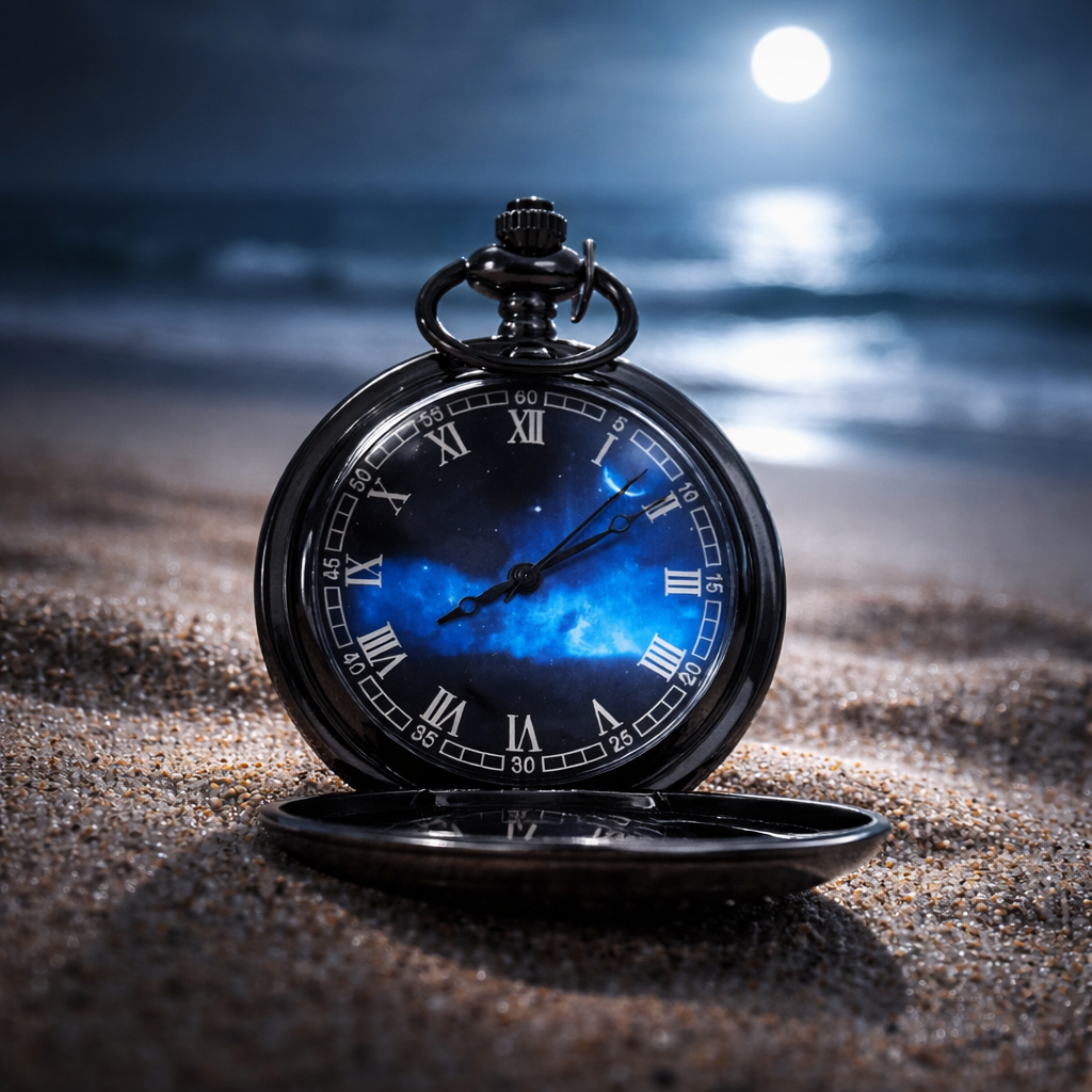 Midnight Starry Ocean Pocket watch - Midnight Eclipse