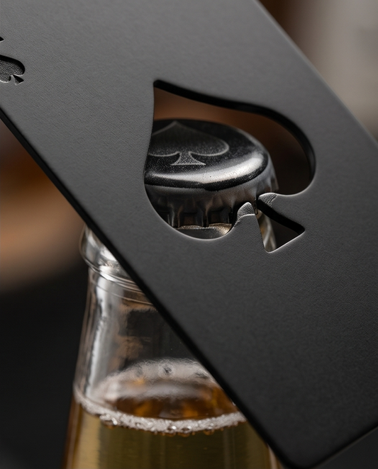 Midnight Spade - Premium Stainless Steel Bottle Opener - Midnight Eclipse